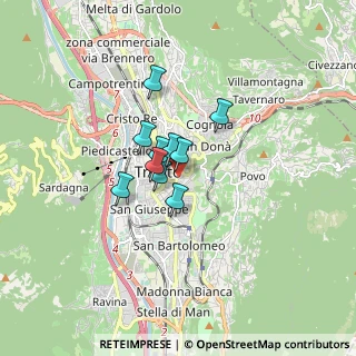 Mappa Via Benedetto Giovanelli, 38122 Trento TN, Italia (1.27545)