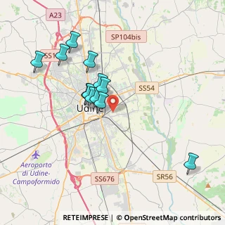 Mappa Via Visco, 33100 Udine UD, Italia (3.345)