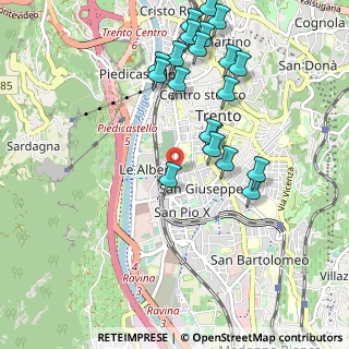 Mappa Via Giuseppe Giusti, 38122 Trento TN, Italia (1.069)