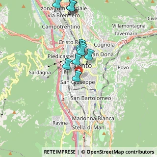 Mappa Corso 3 Novembre, 38122 Trento TN, Italia (1.7825)