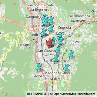 Mappa Corso 3 Novembre, 38122 Trento TN, Italia (1.35941)