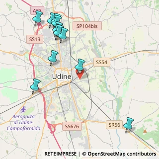 Mappa Via Montelungo, 33100 Udine UD, Italia (5.14083)