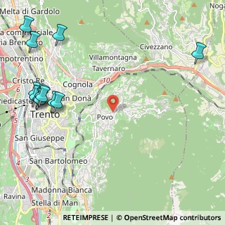 Mappa Via della Resistenza, 38123 Trento TN, Italia (3.07917)