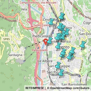 Mappa Piazza Ezio Mosna, 38121 Trento TN, Italia (1.005)