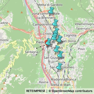 Mappa Via Mosna, 38123 Trento TN, Italia (1.29182)
