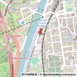 Mappa Piazza Ezio Mosna, 1/A, 38122 Trento, Trento (Trentino-Alto Adige)