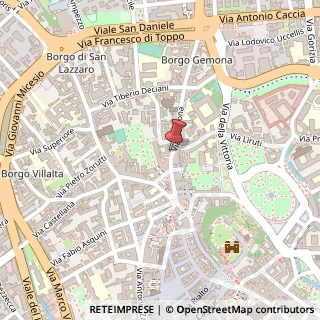Mappa Via Gemona, 10, 33100 Udine, Udine (Friuli-Venezia Giulia)