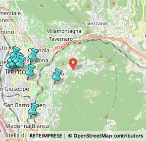 Mappa Via Brenz Loc, 38100 Trento TN, Italia (2.85636)