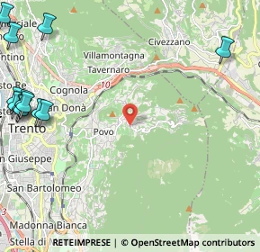 Mappa Via Brenz Loc, 38100 Trento TN, Italia (3.445)