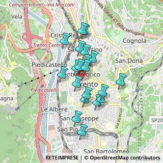 Mappa 38122 Trento TN, Italia (0.6965)