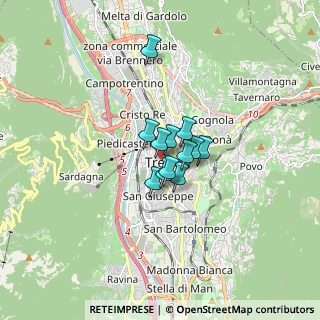 Mappa 38122 Trento TN, Italia (0.82167)