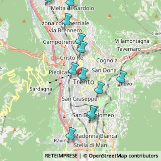 Mappa 38122 Trento TN, Italia (2.696)