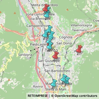 Mappa 38122 Trento TN, Italia (1.95538)