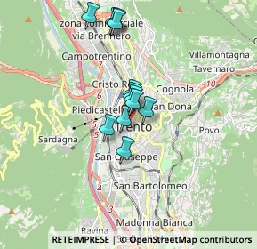 Mappa 38122 Trento TN, Italia (1.29167)