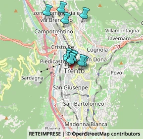 Mappa 38122 Trento TN, Italia (1.09667)