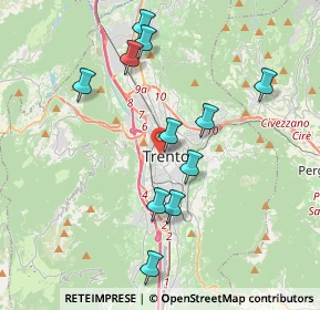 Mappa Via S. Vigilio, 38100 Trento TN, Italia (3.75545)