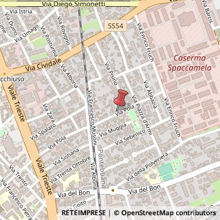 Mappa Via Pola, 86, 33100 Udine, Udine (Friuli-Venezia Giulia)