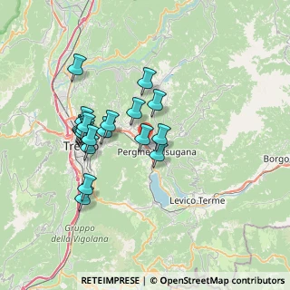 Mappa Centro commerciale Ponte Regio loc. Fratte, 38057 Pergine Valsugana TN, Italia (6.4085)
