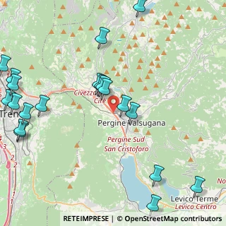 Mappa Centro commerciale Ponte Regio loc. Fratte, 38057 Pergine Valsugana TN, Italia (5.6025)