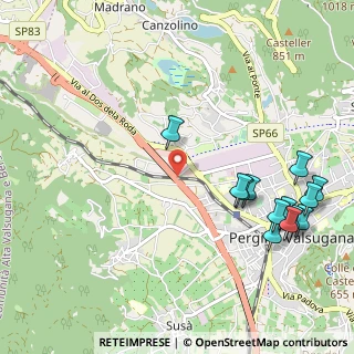 Mappa Centro commerciale Ponte Regio loc. Fratte, 38057 Pergine Valsugana TN, Italia (1.24615)