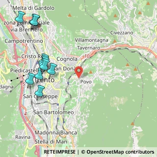 Mappa Via Sommarive, 38123 Povo TN, Italia (2.71333)