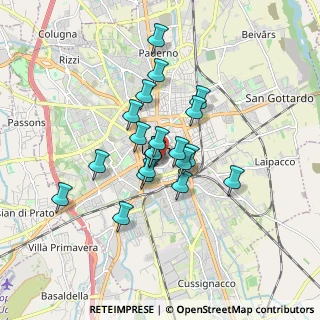 Mappa Via Bonaldo Stringher, 33100 Udine UD, Italia (1.276)