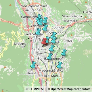 Mappa Via Giuseppe Grazioli, 38122 Trento TN, Italia (1.31294)