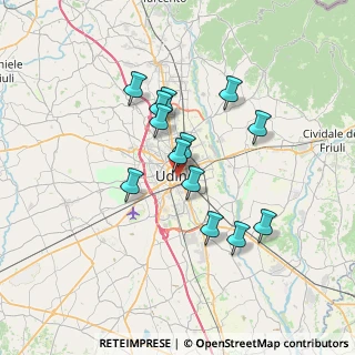 Mappa Via Rauscedo, 33100 Udine UD, Italia (5.75538)