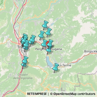 Mappa Via Cerri, 38057 Pergine Valsugana TN, Italia (7.08842)