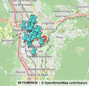 Mappa Via Hermann Gmeiner, 38100 Trento TN, Italia (1.494)