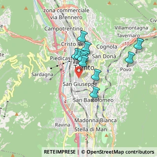 Mappa Via Monsignor Celestino Endrici, 38122 Trento TN, Italia (1.33818)