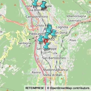 Mappa Via Monsignor Celestino Endrici, 38122 Trento TN, Italia (1.68083)