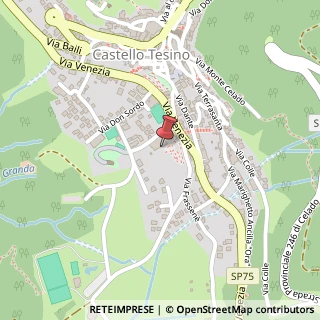 Mappa Via Fratelli Ballerin, 1, 38053 Castello Tesino, Trento (Trentino-Alto Adige)