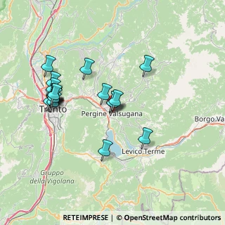 Mappa Via Guglielmi, 38057 Pergine Valsugana TN, Italia (7.377)
