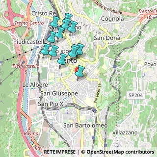 Mappa Via Milano, 38100 Trento TN, Italia (0.90538)