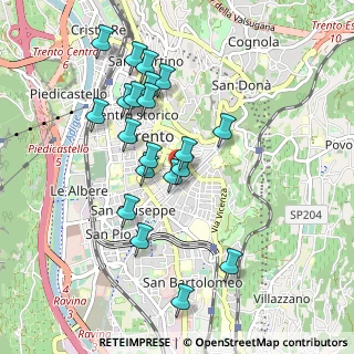 Mappa Via Milano, 38100 Trento TN, Italia (0.881)