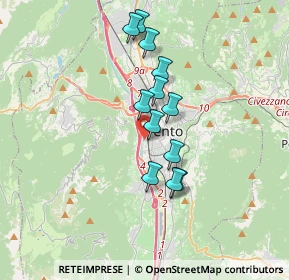 Mappa Viale della Costituzione, 38121 Trento TN, Italia (2.81333)