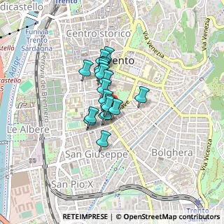 Mappa Via Piave, 38100 Trento TN, Italia (0.254)
