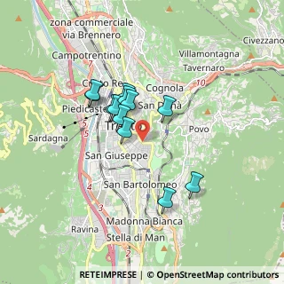 Mappa Piazza Vicenza, 38122 Trento TN, Italia (1.30583)