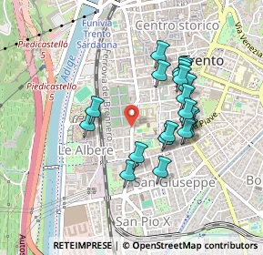 Mappa Via Giusti, 38122 Trento TN, Italia (0.387)