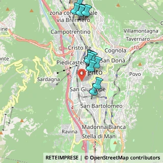 Mappa Via Giusti, 38122 Trento TN, Italia (1.9375)
