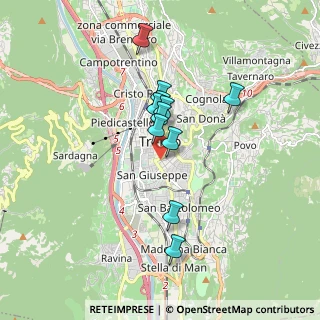 Mappa Via Giovanni a Prato, 38122 Trento TN, Italia (1.38273)