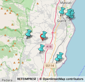 Mappa Via Scuole, 95010 Santa Venerina CT, Italia (4.95909)