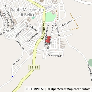 Mappa Via Ferdinando Magellano, 17, 92018 Santa Margherita di Belice, Agrigento (Sicilia)