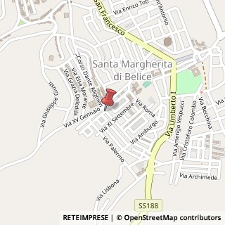 Mappa Via Genova, 3, 92018 Santa Margherita di Belice, Agrigento (Sicilia)