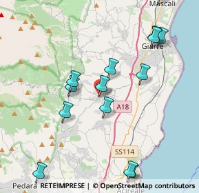 Mappa Via Martoglio, 95010 Santa Venerina CT, Italia (5.03929)