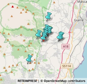 Mappa Via Alcide De Gasperi, 95019 Zafferana Etnea CT, Italia (2.01083)