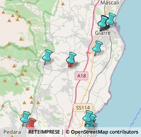 Mappa Via Mazzini, 95010 Santa Venerina CT, Italia (6.28786)