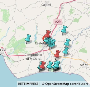 Mappa Via Gregorio Ugdulena, 91022 Castelvetrano TP, Italia (8.125)