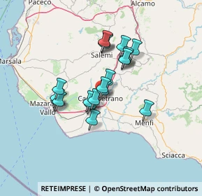 Mappa Via Scina Domenico, 91022 Castelvetrano TP, Italia (11.7)